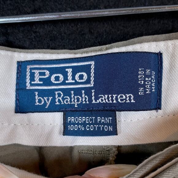 Polo Ralph Lauren Pants Green Prospect 100% Cotton Straight Chino 34x30 - Picture 4 of 12